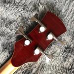 Custom ALEMBIC Style 4 Strings Bass Guitar Neck Through Body Cut Bottom Heart