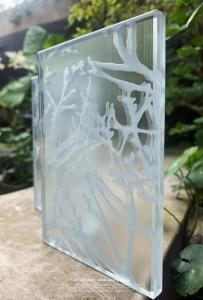 China Acid Etched Frost Art Tempered Glass SGCC OEM Ultra Clear factory