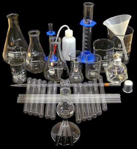 China Acidic Materials Lab Glass Bottles , Science Lab Glasses Low Thermal Conductivity factory