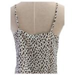 Leopard Print Spaghetti Straps For Summer Women'S 100% Viscose