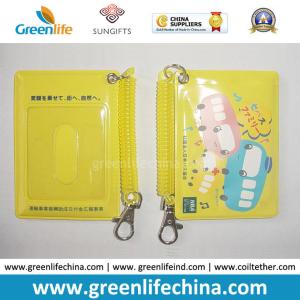 China High Quality Cartoon PVC Plastic Card Pocket W/Key Coil Chain factory