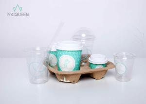 China Heat Insulated Custom Disposable Paper Cups Leak Proof With White PS Lids factory