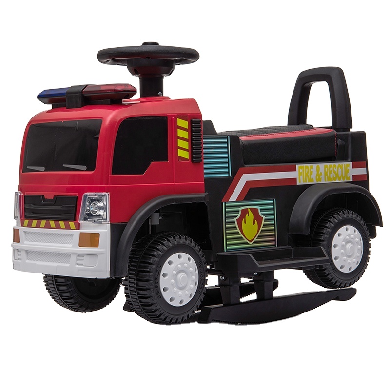 Hot 6V Children Ride On Battery Operated Sliding Fire Truck Lightweight and Affordable