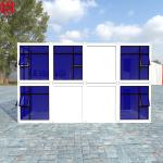 Zonop Modern Luxury Storage Glass Detachable 2 Room Prefabricated 20 Ft 40 Ft