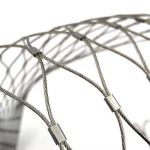 China 304 Stainless Steel Wire Rope Safety Net Ideal for Climbing Plants Mesh Size 20mm to 200mm Durable Ferrule Style Weave factory