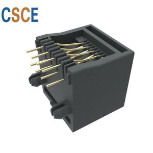 PBT Unshielded RJ45 Modular Jack Vertical Mount , RJ45 8P8C Connector Voltage