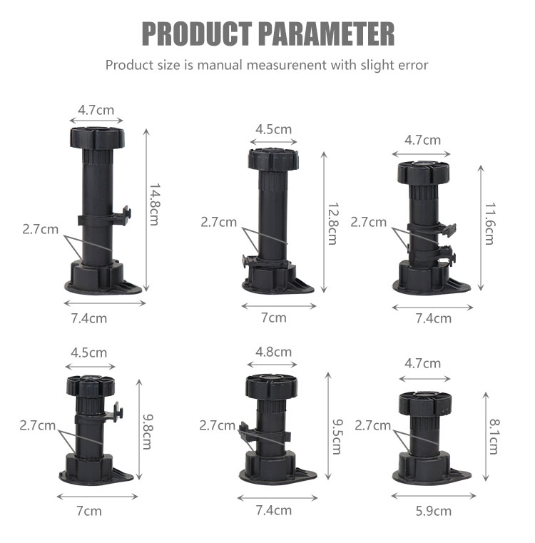 Adjustable Cabinet Legs for Gym Living Room Bedroom Easy Installation After-Sale Service