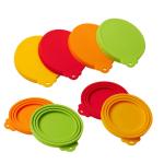 Silicone Pet Food Can Covers Customized Silicone Products Red Orange