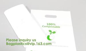 China Eco friendly EN13432 Ok home compost certified 100% biodegradable compostable plastic T-shirt vest bag for shopping factory