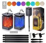 Solar Lantern Lights Flame Waterproof Outdoor Hanging Easy Install Durable