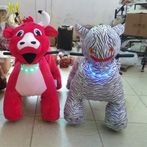 China Hansel amusement park walking stuffed kiddie ride on animals for children factory