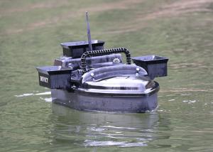 China Black Shuttle bait boat / DEVICT fishing robot DEVC-200 200-350M Remote Range factory