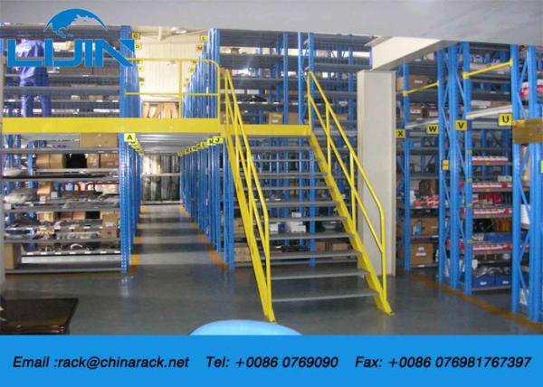 Durable Mezzanine Warehouse System , Powder Coated Metal Mezzanine Systems