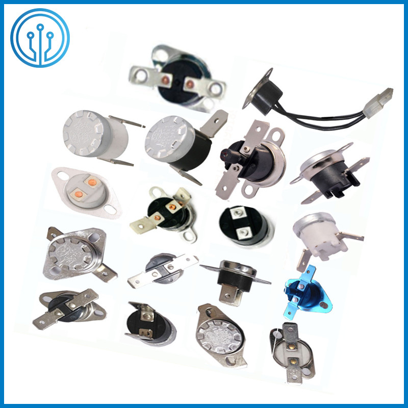 6.3mm Vertical Bimetal Thermostat Switch 10A 250V 60 Degree NC Manual Reset