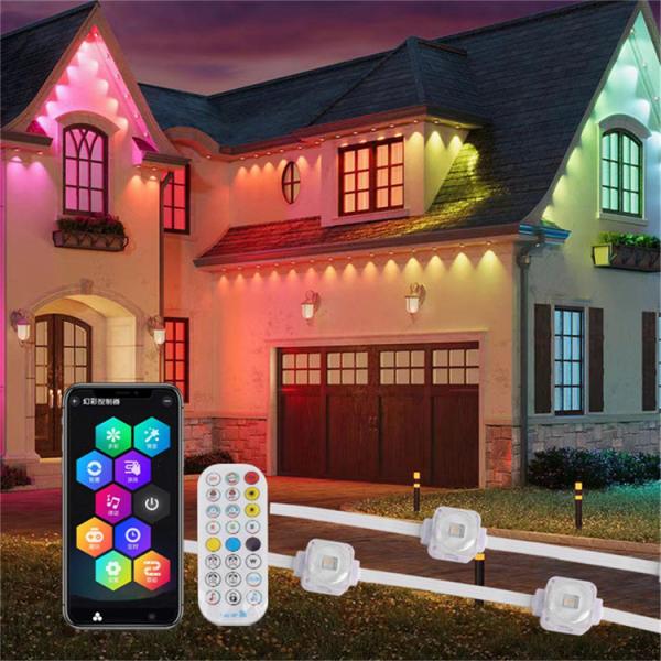 White RGBIC LED Permanent Christmas Outdoor Point Lights Diameter 20mm Qty