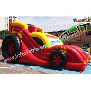 China Durable PVC Inflatable Car Dry Slides Toys Commercial Inflatable Slide on sale