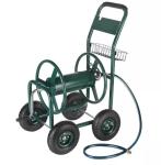 Heavy Duty Four-Wheel Steel Metal Garden Hose Reel Cart Perfect for Shopping and