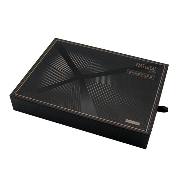 China Personalized Black White Cosmetic Drawer Gift Boxes With EVA Tray factory