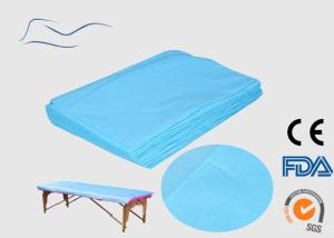 China Blue Elastic Disposable Bed Covers CE / ISO Certification 110 * 220CM factory