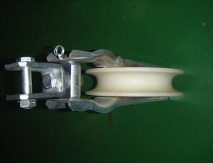 China Nylon Transmission Stringing Blocks Pulleys 10KN Rated Load factory
