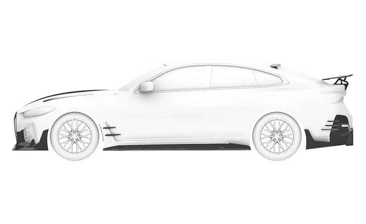 For BMW I4 Carbon Fiber Body Kit I4 Carbon Fiber Front Lip Diffuser Spoiler Side Skirt Hood I4 Body Kit