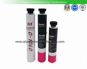 China Diameter 32mm Empty Metal Paint Tubes , 100ml Cream Packaging Empty Aluminum Tubes factory
