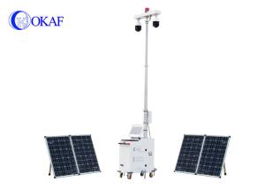 China Solar CCTV Trailer Construction Site Mobile Video Surveillance Trailer Metal Material factory