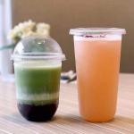 12oz 16oz 20oz Disposable Bubble Tea Plastic Cups With Dome Lids High Clarity