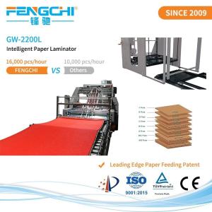 China Automatic Flute Laminator with Unique Servo Paper Feeding by Fengchi factory