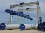 Easy Move Mobile Gantry Cranes Lift Turbine Blades , Wheel Type