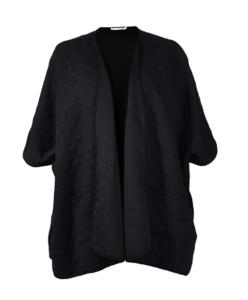 China Black Ladies Casual Cardigans Plus Size With Half Loose Sleeve In Autumn factory