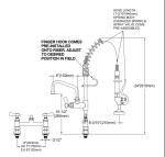 1.42GPM Wall Mount Ss304 Pre Rinse Unit