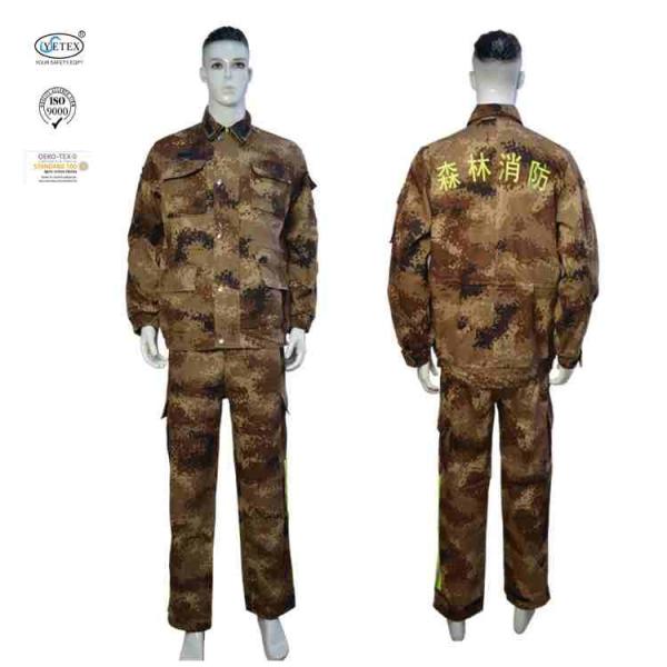 Long Sleeve Desert Camouflage EN11611 FR Fire Retardant Suit With Logo