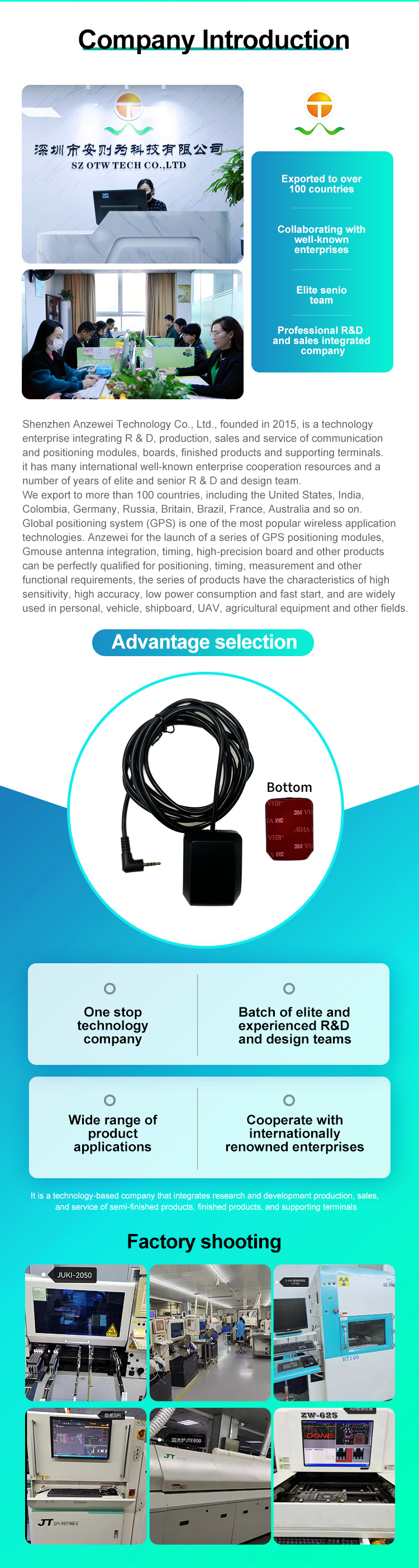 Audio Connector GPS Receiver Module with R232 Output for Automotive