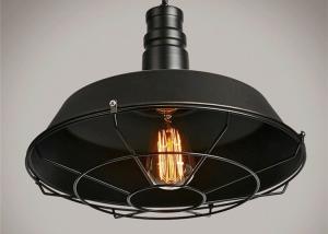 China E27 Base D26cm Black Vintage 39 Inch Wire Modern Metal Pendant Light factory