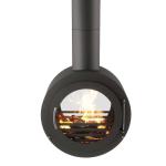 Indoor Double Panel Glass Hanging Wood Burning Stoves Suspended Fireplace
