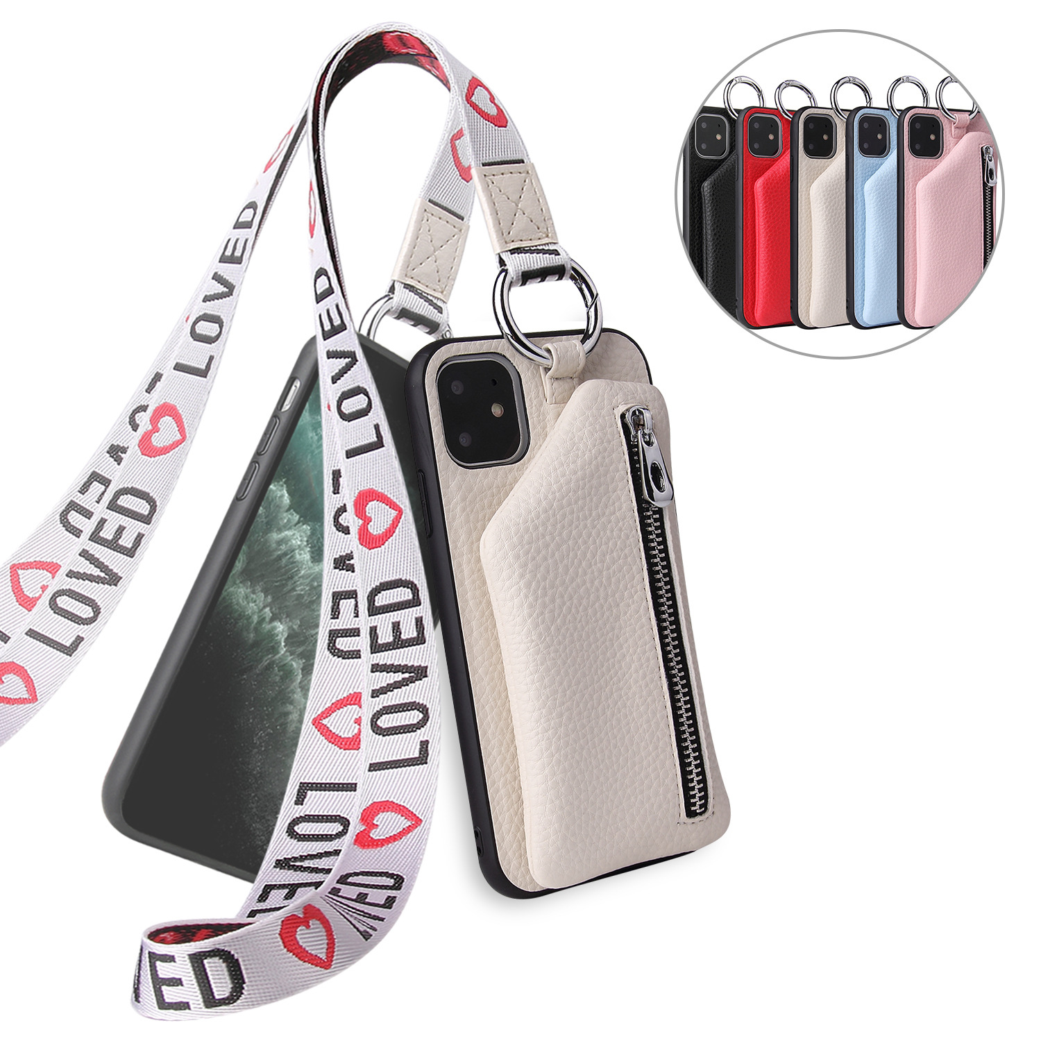 Wallet Leather Case For Iphone 7 8 11 12 13 Pro Max With Holder And Customized Design