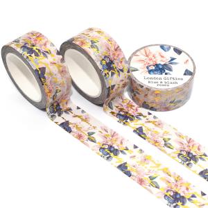 China Flower Printed Decorative Stationery Adhesive Gold Foil Masking Washi Paper Tape factory