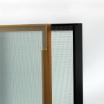 Anodized Brushed Black Kitchen Cabinet Doors Aluminum Frame Profile