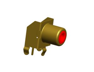 China RCA01-004 Female RCA Jack Connector Single Unit Red Color For Stereo factory