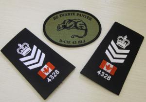 China Exclusive Epaulette Custom Embroidered Patches For Luggage Case factory