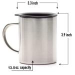 Shatterproof Thermal Wine Stainless Steel Cup With Handle Classic Style