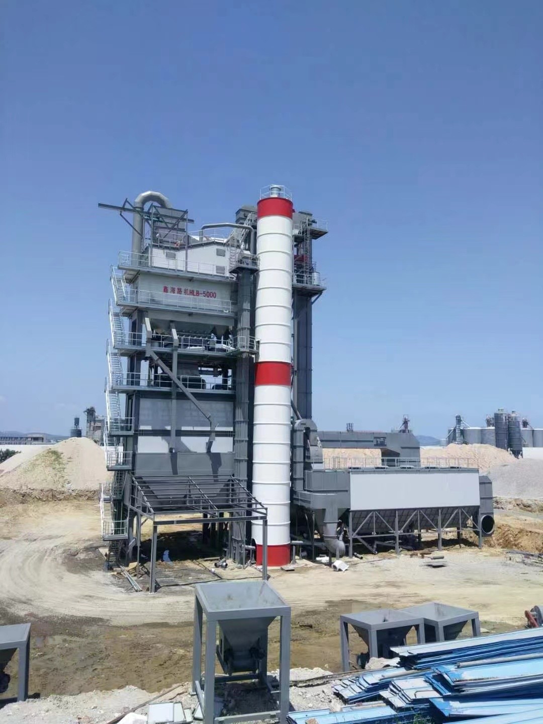 Blacktop Premixed Asphalt Bitumen Mixing Plant Stationary Equipment 80t/H
