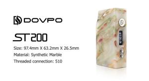 China Portable high quality Dovpo ST200 temp control box mod bettery AK100 best selling in USA market factory