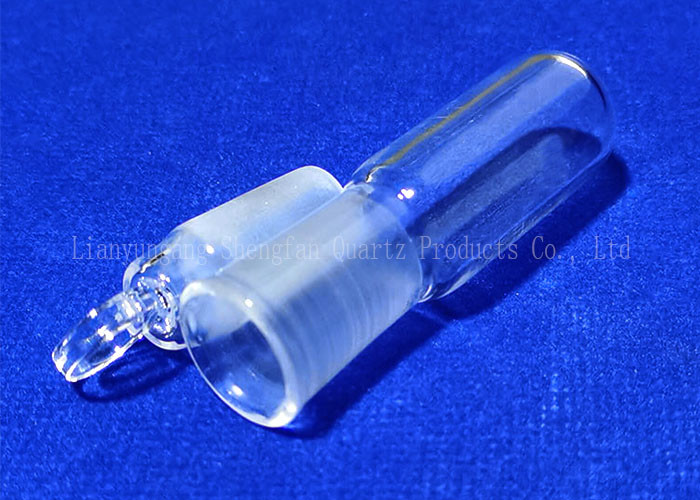 SGS Laboratory Quartz Glass Conical Flask Reagent Bottle Customized With Screw Cap