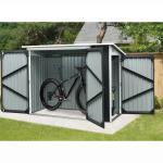 BS Series Metal Bike Storage Shed 4 X 6ft Anthracite RAL 7016 0.25mm Coated