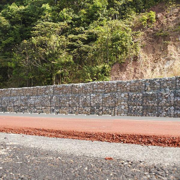Reservoir Embankment PVC Coated Gabion Retaining Wall Woven Anti Rust Water Flow
