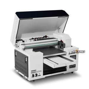 China CMYKW V Ink Color 30cm Flatbed and Bottle Printing UV DTF Printer for XP600 Printheads factory