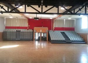 China Stadium Hall Telescopic Tribune / Optional Seat Colors Stadium Seating Systems factory