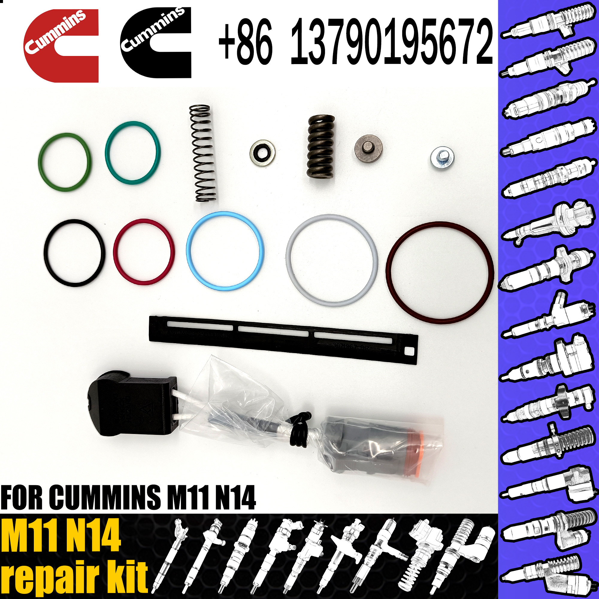 M11 N14 Injector Repair Kit Diesel Car Diesel Auto Parts Injector Seal